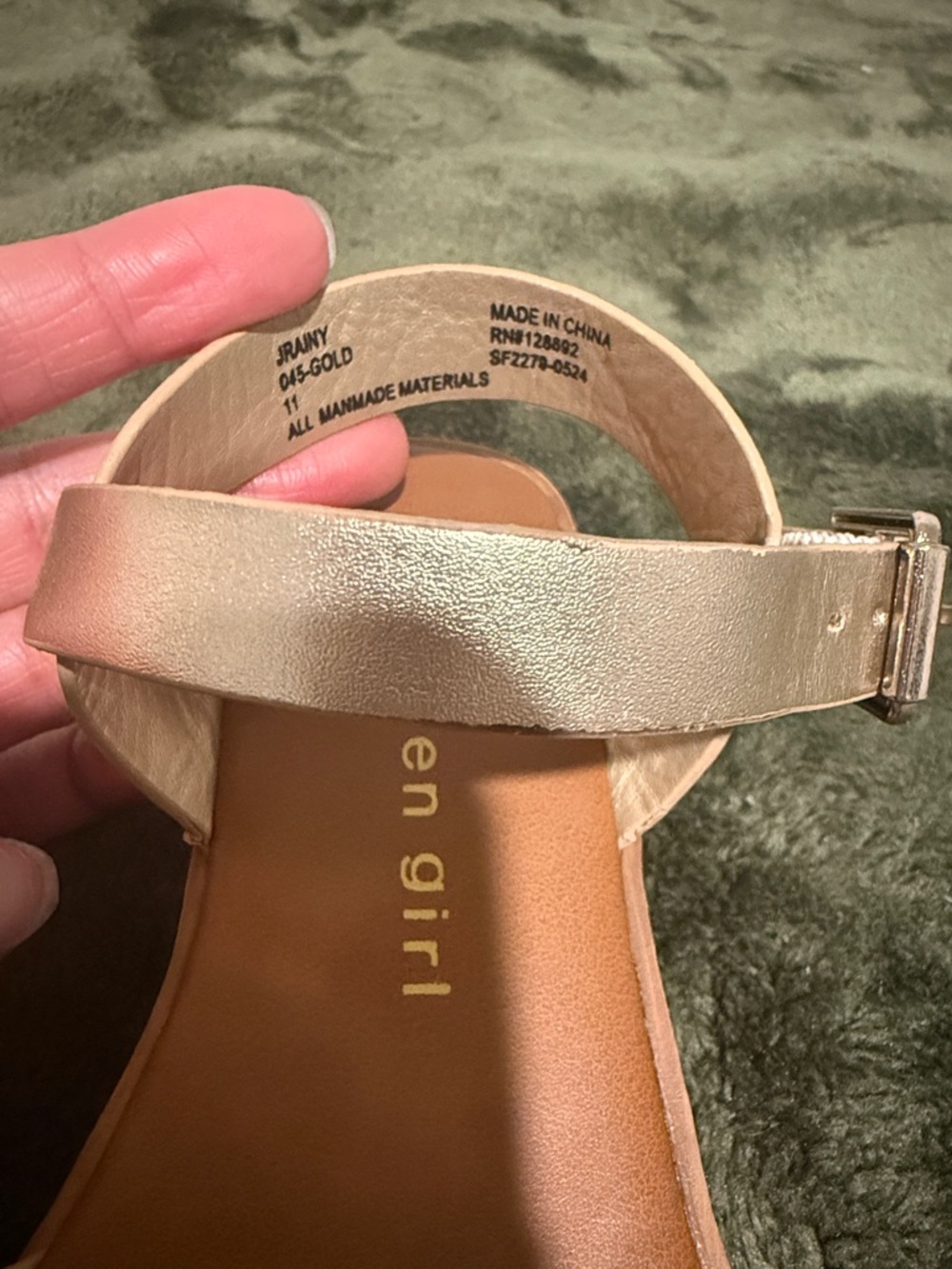 Madden Girl Metallic Rose Gold Buckle Ankle Strap Sandals - Picture 6 of 6